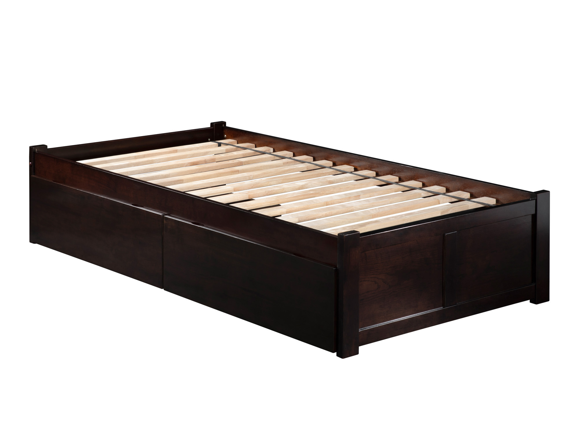 Atlantic Furniture Concord Twin XL Platform Bed with Flat Panel Foot