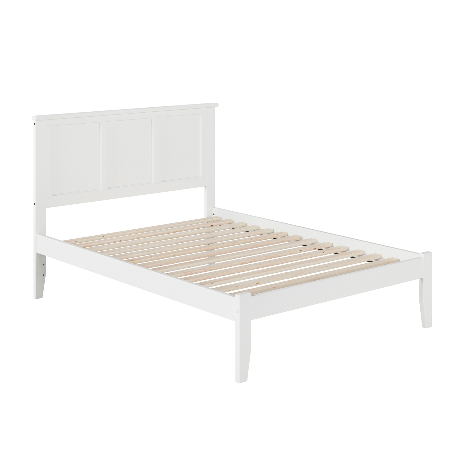 Mediterranean Mingle Platform Bed with Open Footboard, Solid Hardwood, Turbo Charger, Sturdy Build with Classic Finish