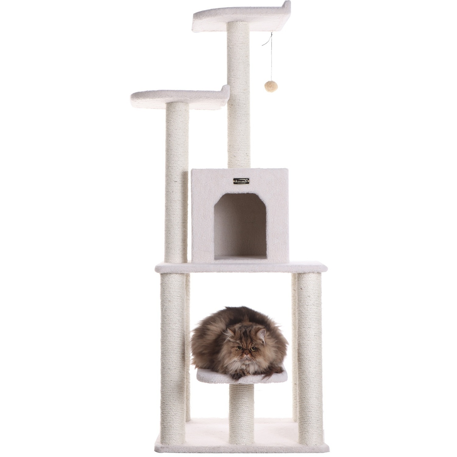 Cat Tree - Beauty, 5-Level Condo & Perches, Ivory, 28