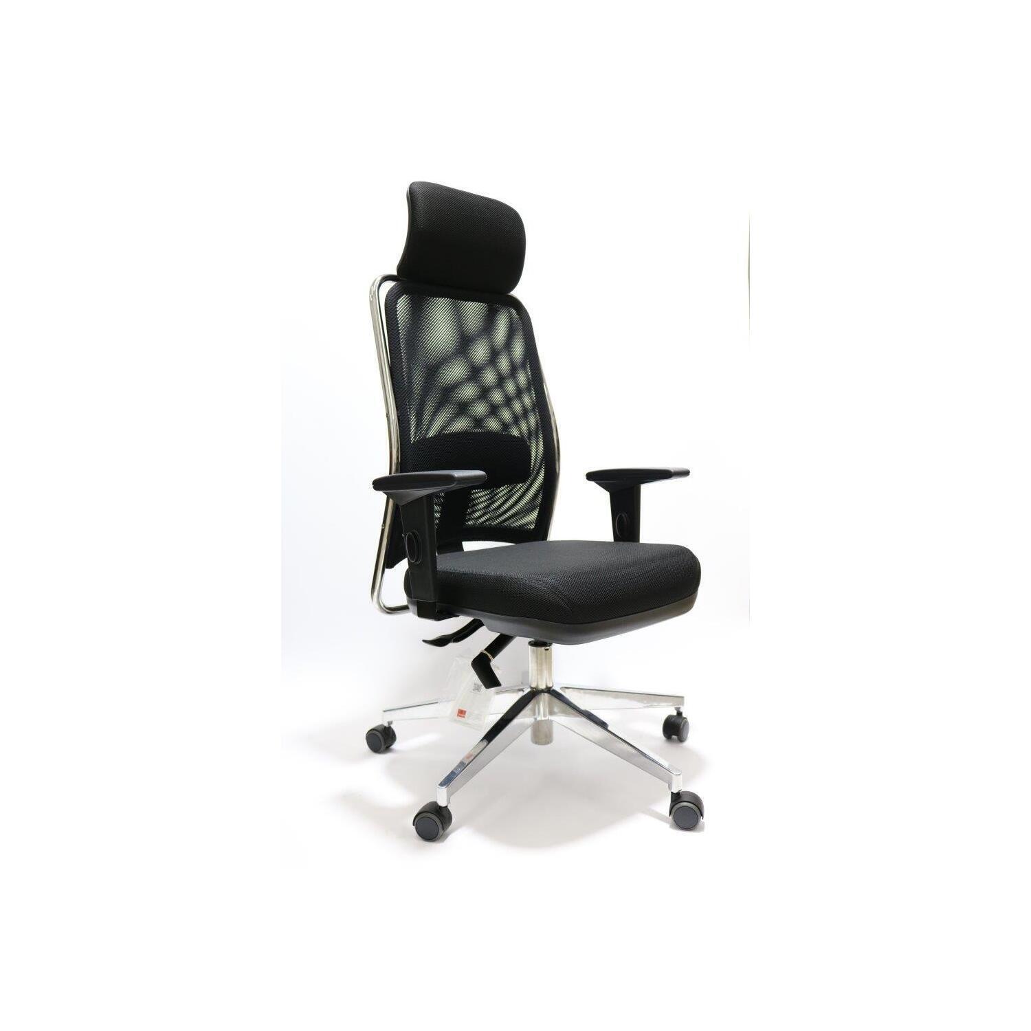 Office Chair with Headrest & Lumbar Support - Mesh Back Ergonomic Desk Chair