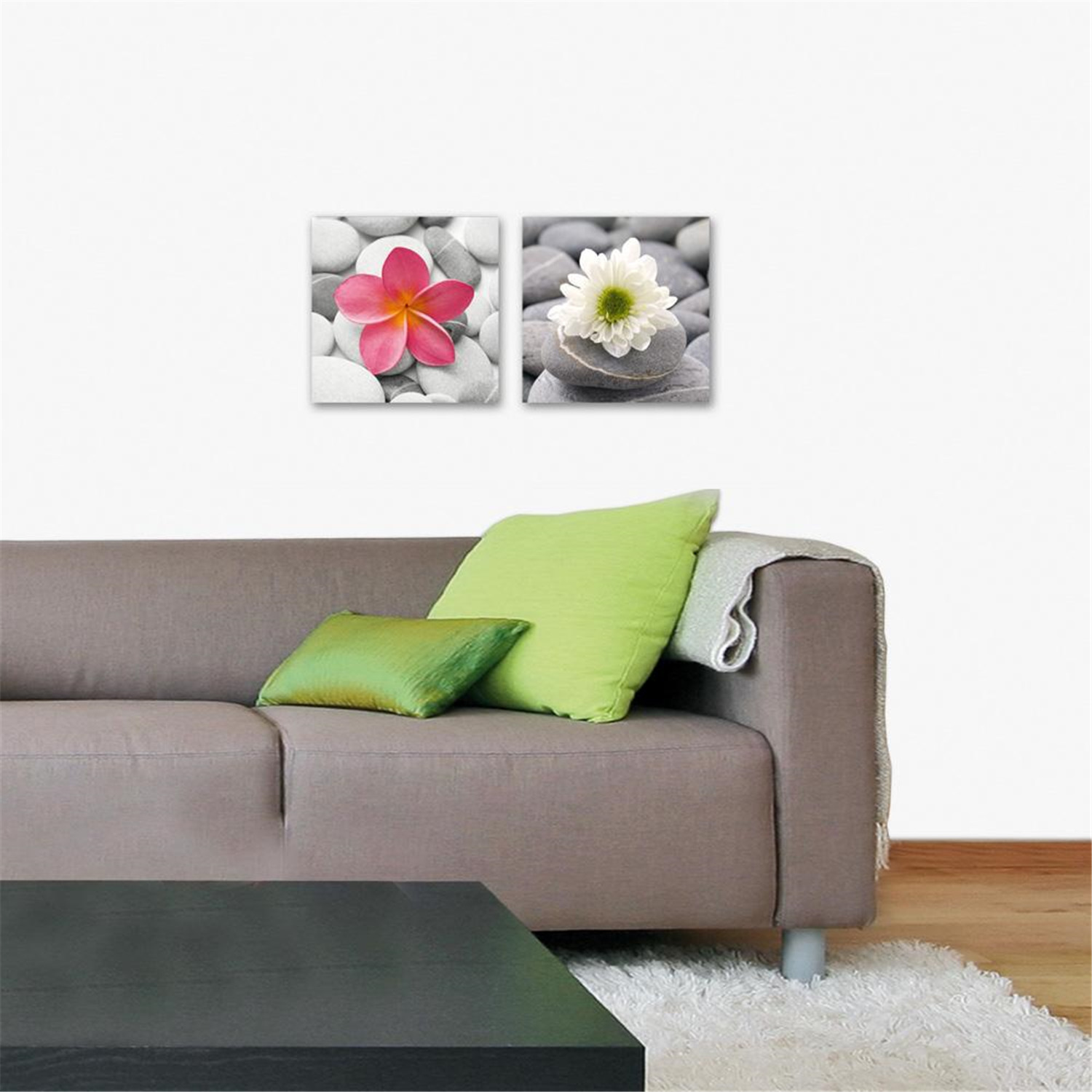 Deco Glass Wall Decor Art on Glass Beautiful Pink Flower 11.75by