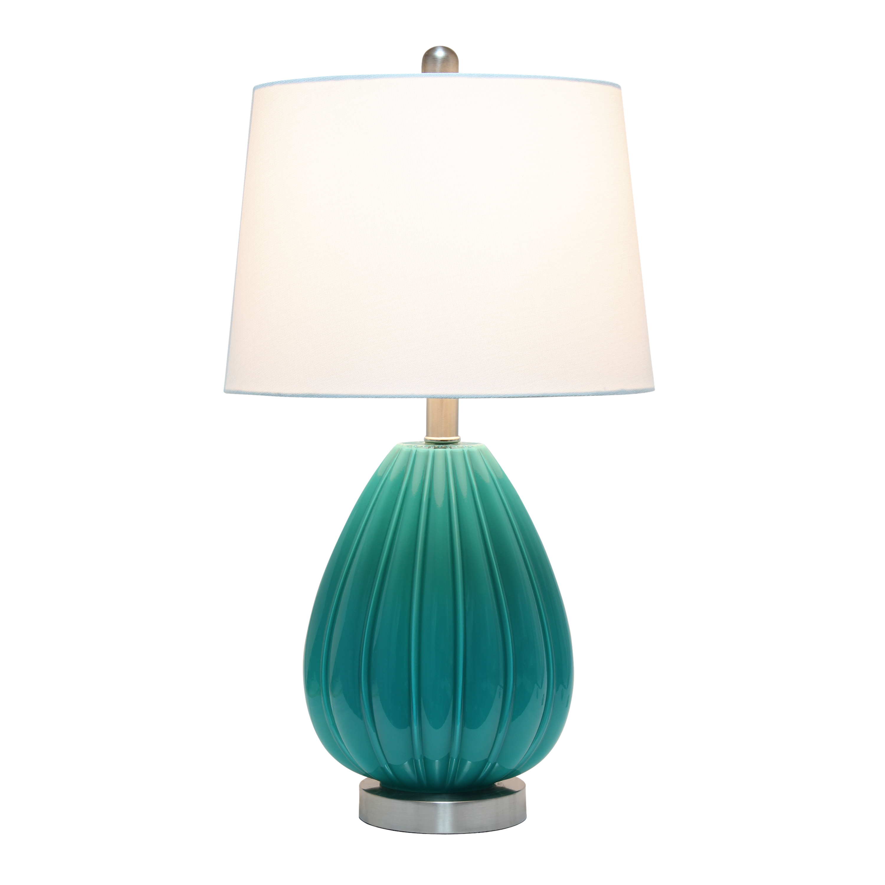 Elegant Designs Creased Table Lamp with Fabric Shade 46.3200
