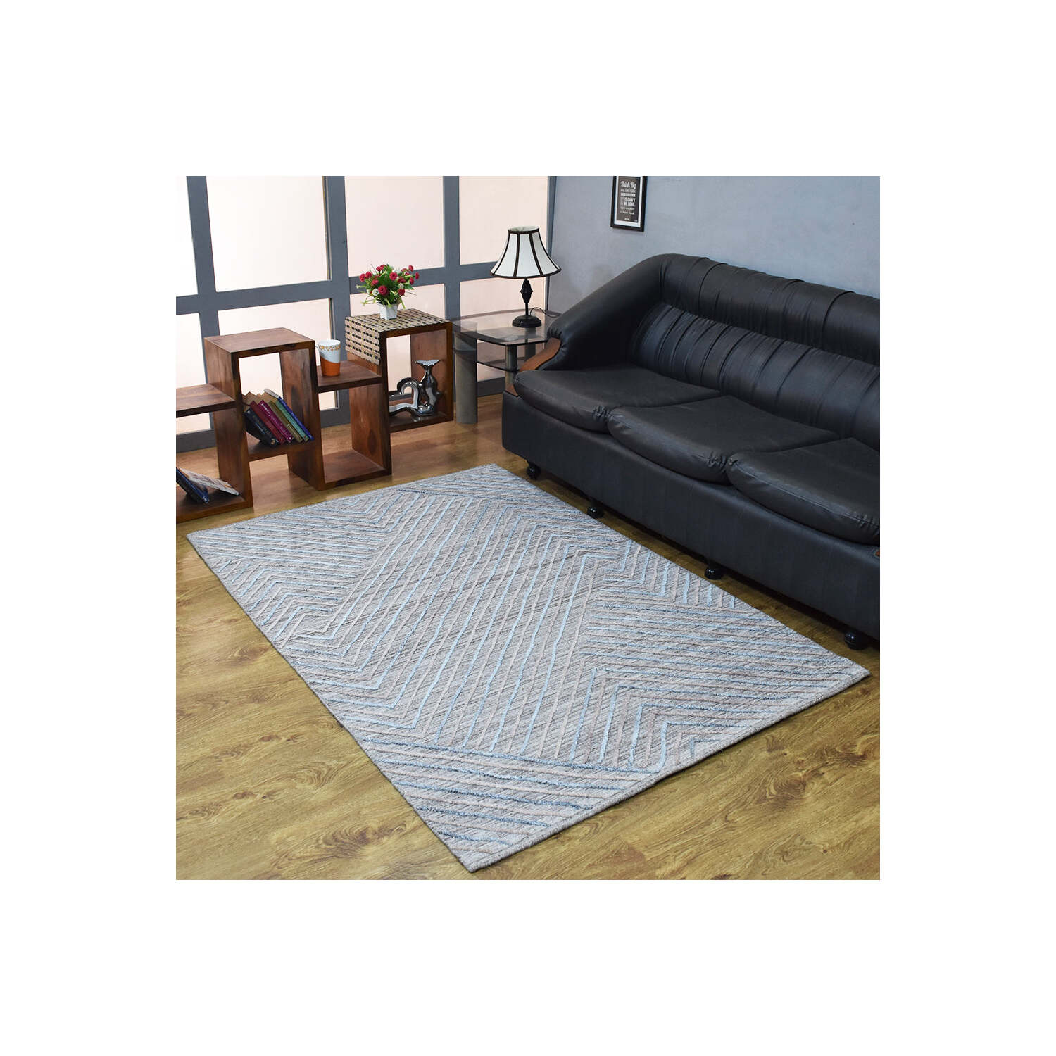 Hand Woven Overtufted Kilim Polypropylene 6'x9' Area Rug