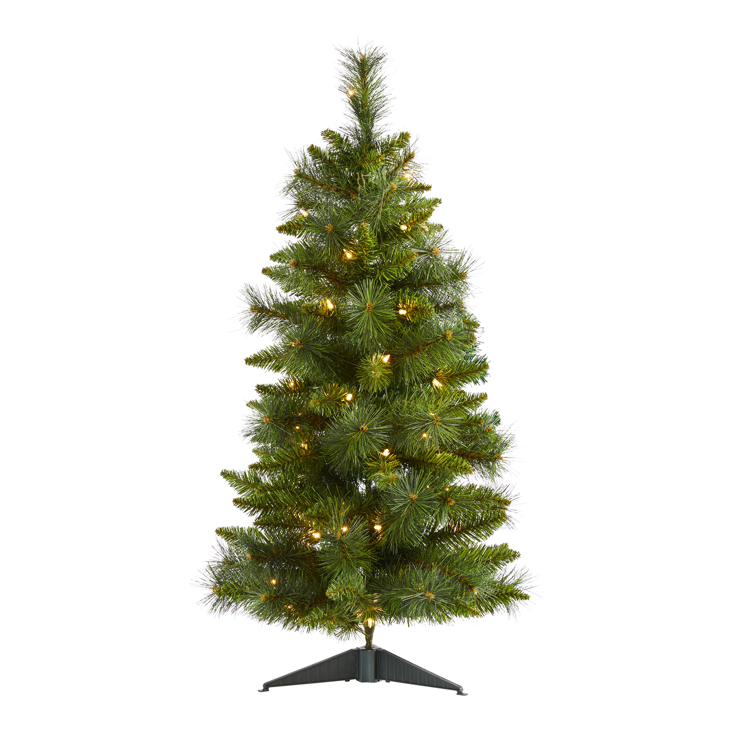 3ft New Haven Pine Artificial Christmas Tree with 50 Warm White Lights and 93 Bendable Branches