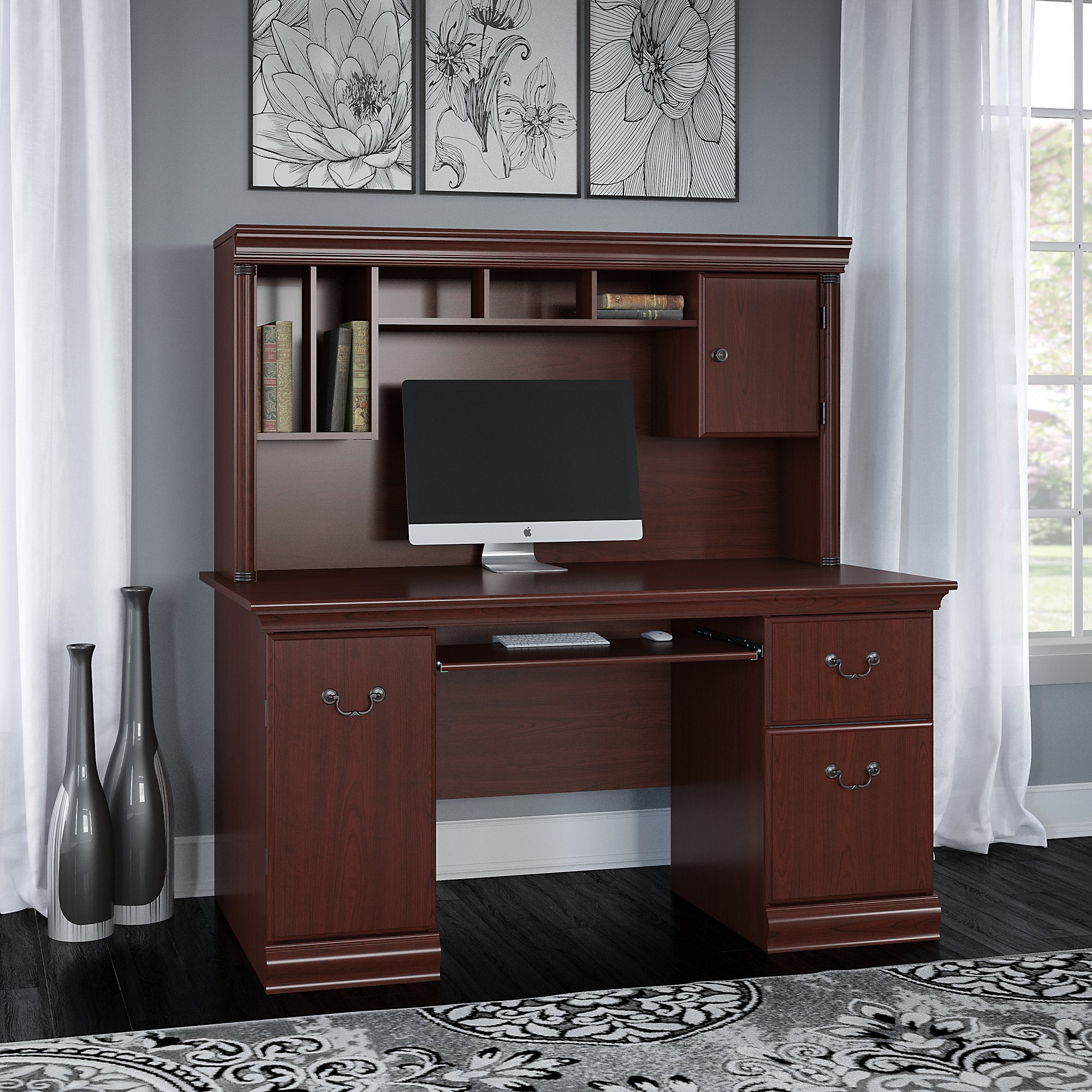 Bush Furniture Birmingham Office Desk with Hutch 564.4600