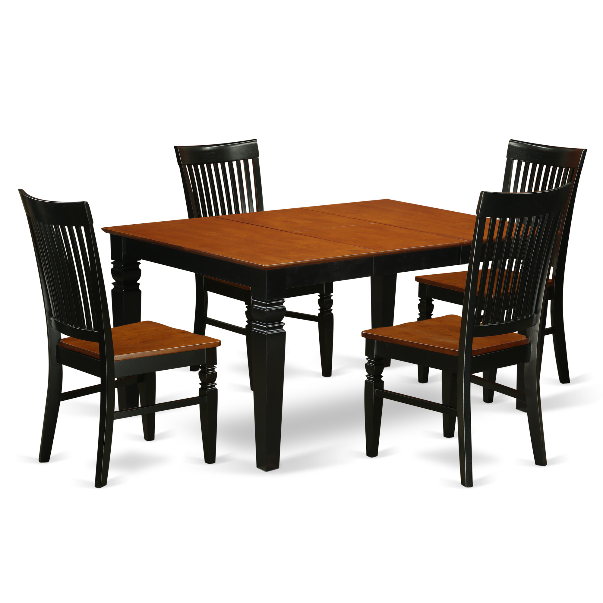 East West Furniture West5 Bch W 5 Pc Set With A Rectangle Table