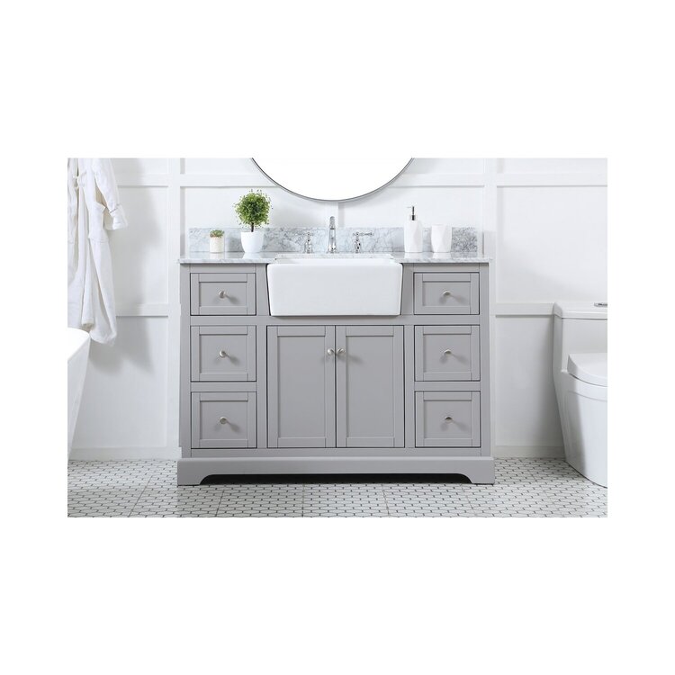 Elegant Decor 48 inch single bathroom vanity in grey image - 1