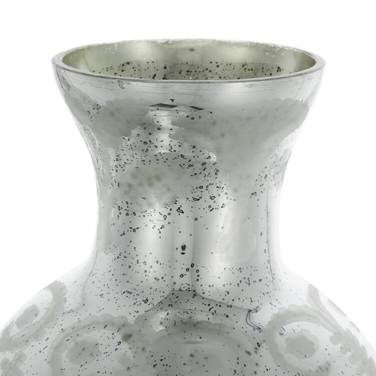 A&B Home Antique Style Decorative Flower Vase - 12" x 12" x 17.9" - Antique Silver image - 1