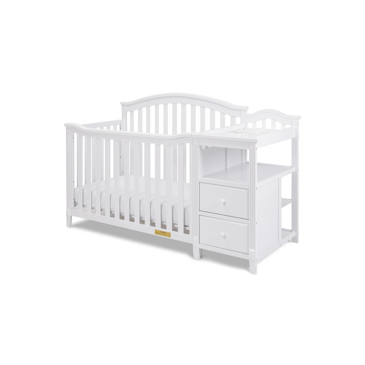 AFG Baby Furniture Kali 4-in-1 Convertible Crib and Changer with Toddler Guardrail Gray image - 1