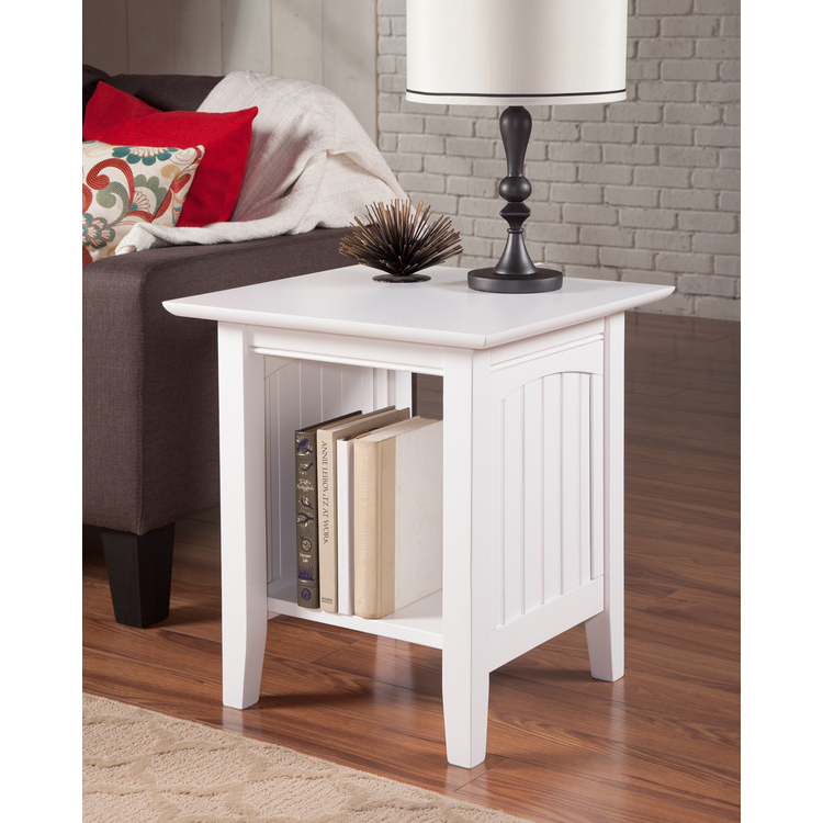 AFI , Nantucket, Solid Hardwood End Table, 20 in, Set of 2, White image - 1