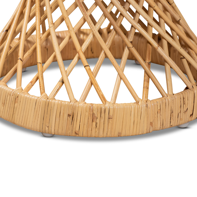 Baxton Studio Seville Modern and Contemporary Natural Finished Rattan End Table image - 1