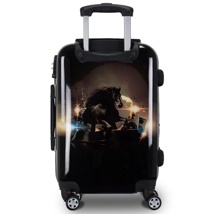 3-Piece Expandable Spinner Luggage Set with Stallion Horse Print
