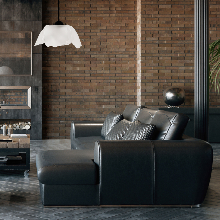 Dainolite 1 Light Incandescent Pendant, Matte Black w/ FR Acrylic Diffuser image - 1