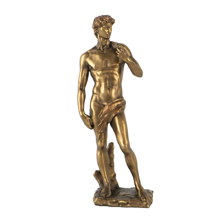 6-Inch Gold Polyresin David Statue Decoration - A&B Home image - 1