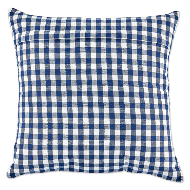 DII Assorted Navy and Off White Gingham and Buffalo Check Pillow Cover 18x18 inch, 4 Piece image - 1
