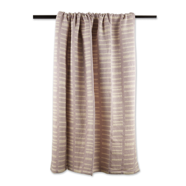 Urban Jacquard Cotton Throw Purple Rectangle 50x60 - Design Imports image - 1