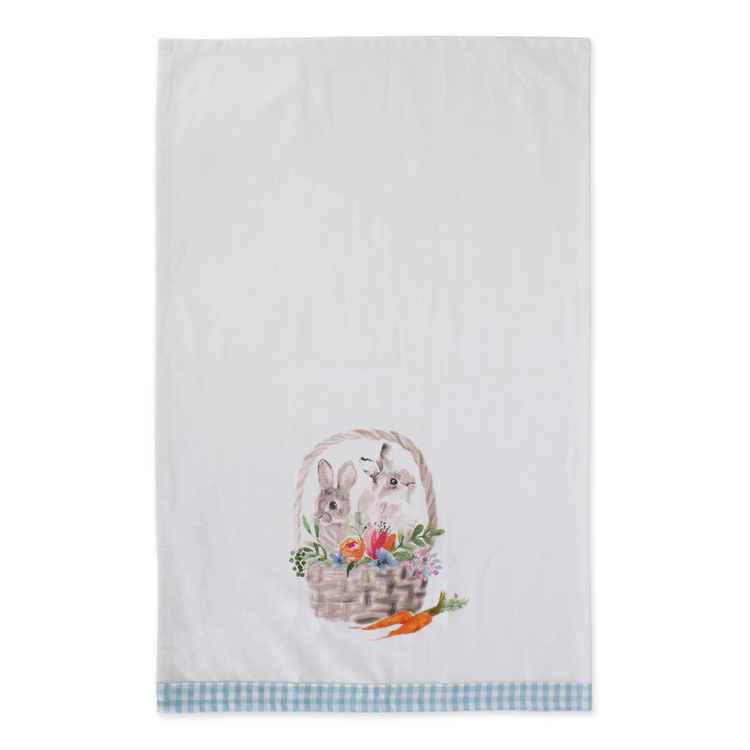 DII Flower Garden Kitchen Textiles, 18x28", Floral Bunnies, 3 Pieces image - 1