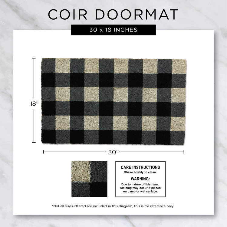 Purple Coir Greeting Door Mat - 18 x 30 - Dii image - 1