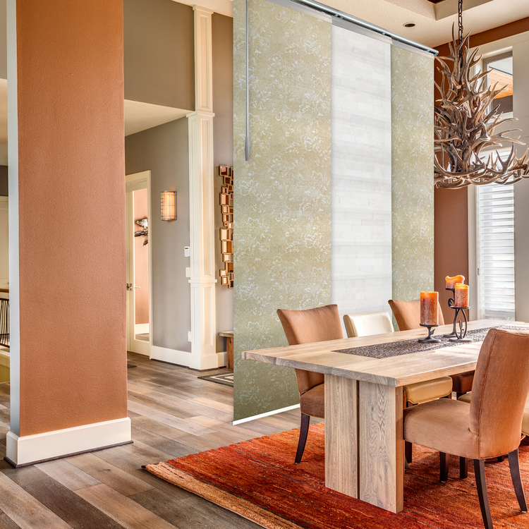 Domovina 3 Panel Track Vertical Blinds, Adjustable 36-66"W x 91.4"H - Bloom/Adelaide image - 1