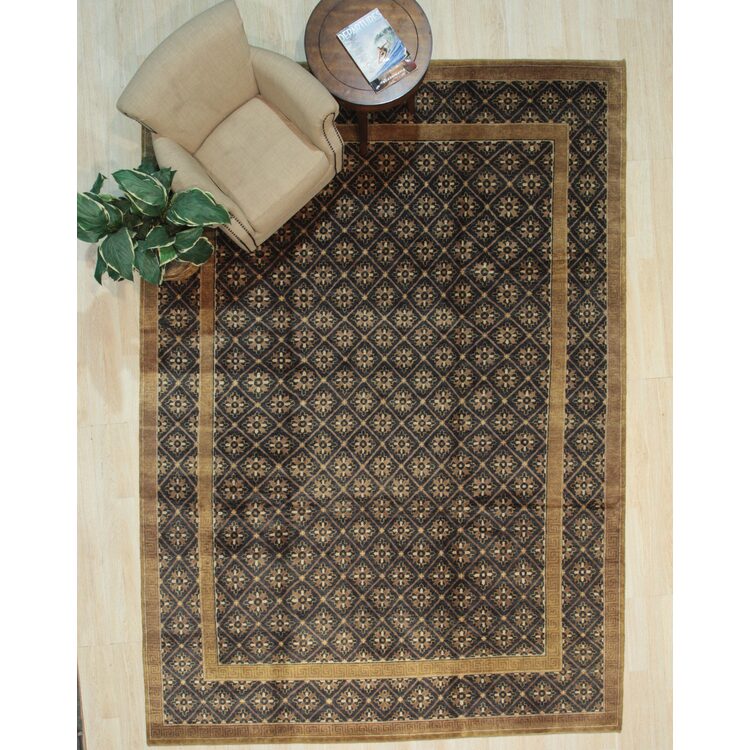 EORC Gray Handmade Wool Transitional Ningxia? Rug, 8' x 10' image - 1