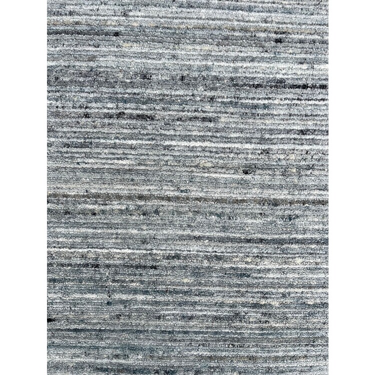 EORC NATURAL GREY Hand-Knotted Wool Modern Lori Baft Gabbeh Solid Color Rug, 10' x 14' image - 1