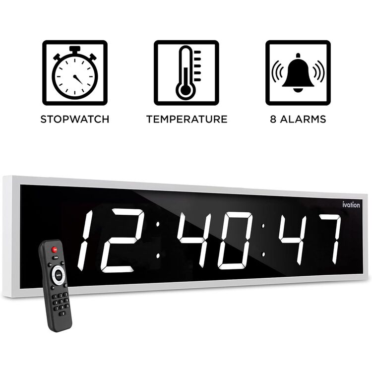 Ivation Digital Wall Clock
