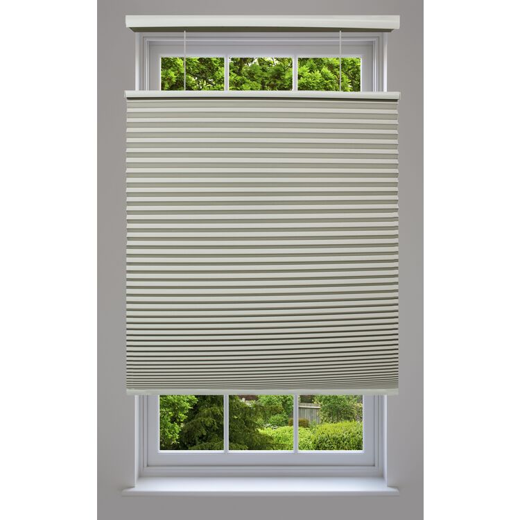 Linen Avenue Cordless Top Down Bottom Up Blackout Cellular Shade 22 W x 84 H Seashell image - 1