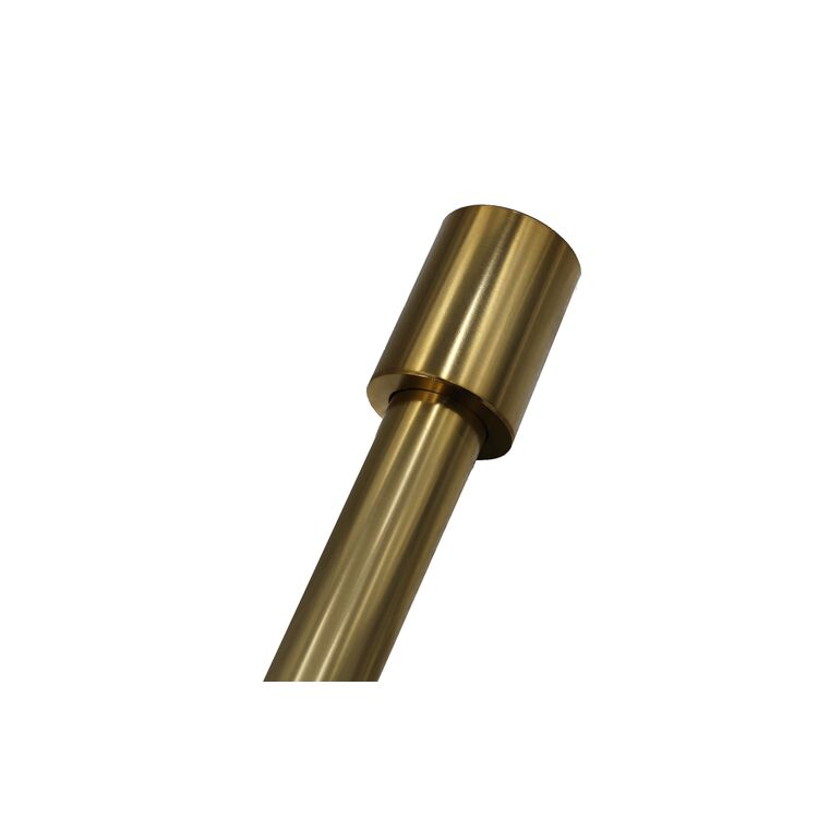 Linen Avenue Cylinder Single Window Curtain Rod Set, 28 to 48-Inch, Brass image - 1
