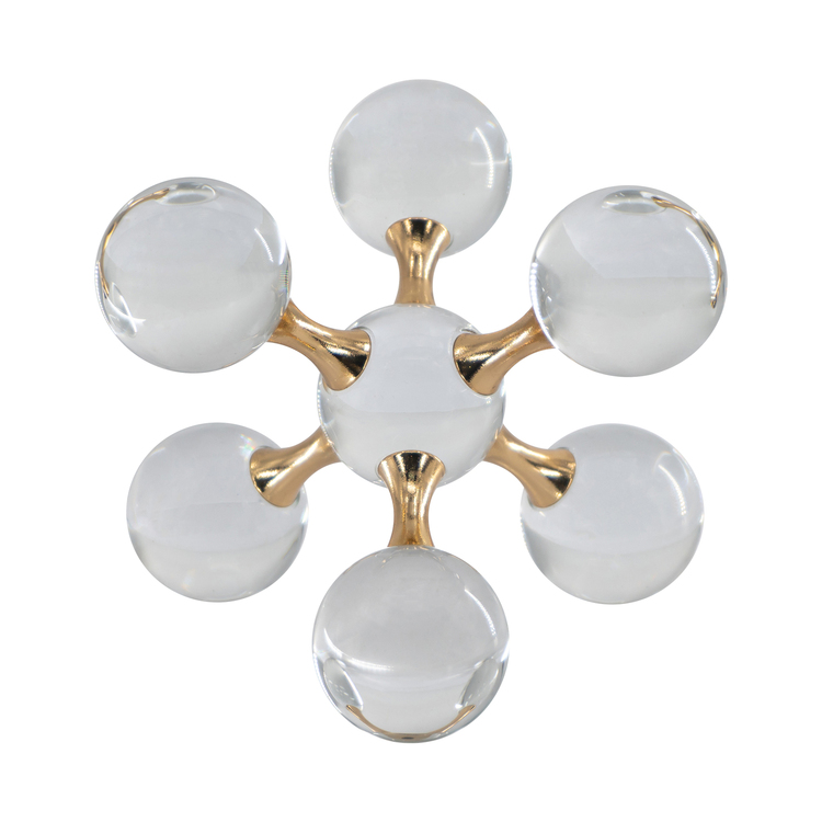 Molecular Ball - 8" x 8" x 8" - Clear/Gold image - 1