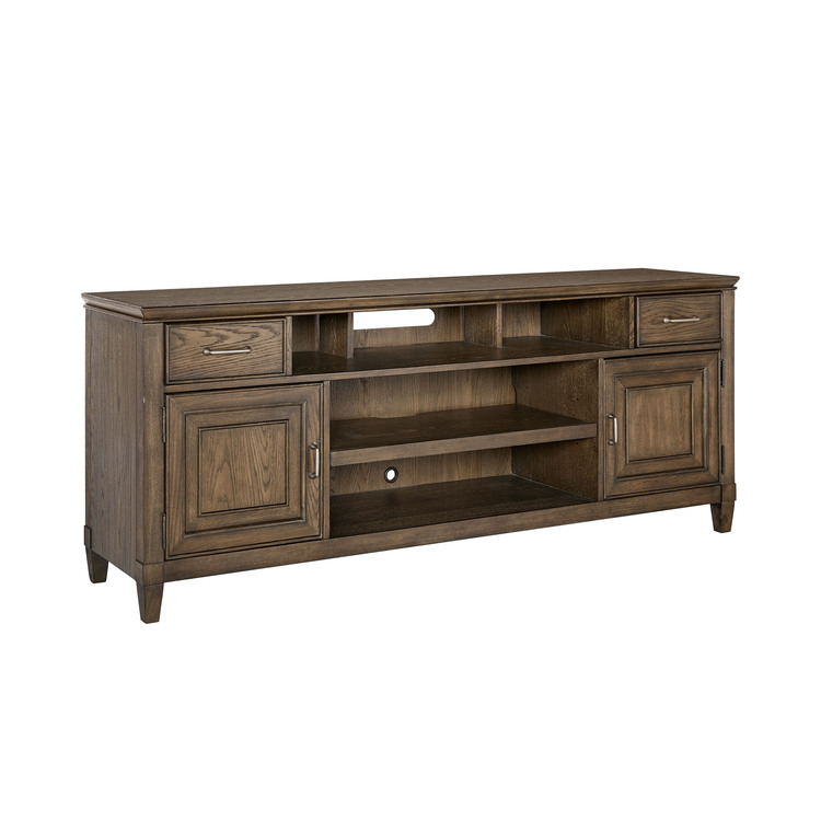 Origins By Alpine Newport 74" Tv Console In A Planked Oak Finish image - 1