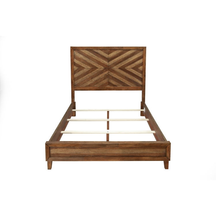 Brown Mahogany Queen Bed Frame Assembly Required - Origins by Alpine image - 1