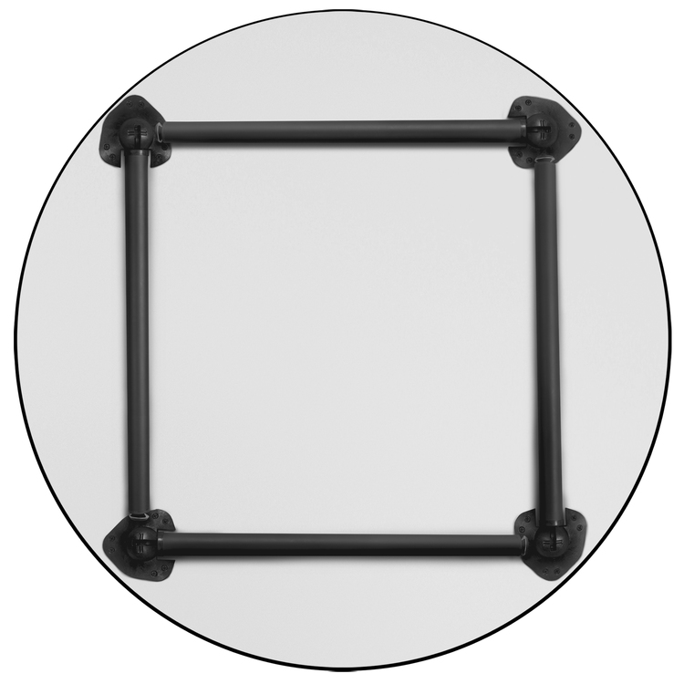 Regency Kee 48 in. Large Round Breakroom Table- Ash Grey Top, Black Folding Legs image - 1