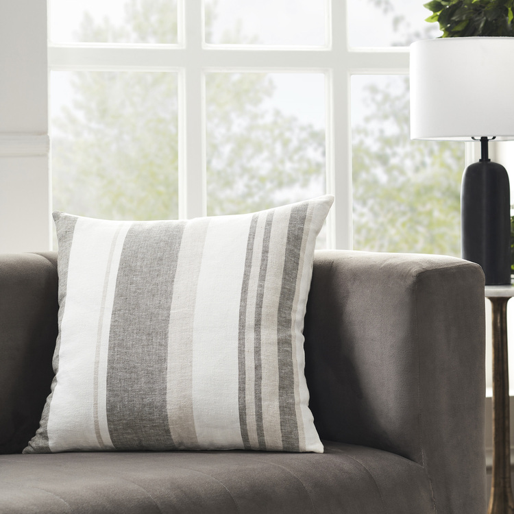 Feather Down Pillows 20in Square Olive Linen - Ren-Wil image - 1