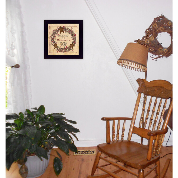 Trendy Decor4U "Together is a Wonderful Place to Be" , Ready to Hang Framed Print, Black Frame image - 1