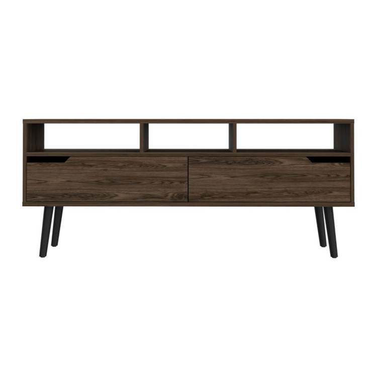 TUHOME Oslo Tv Stand for TV?s up 51", Two Drawers, Four Legs, Three Open Shelves image - 1
