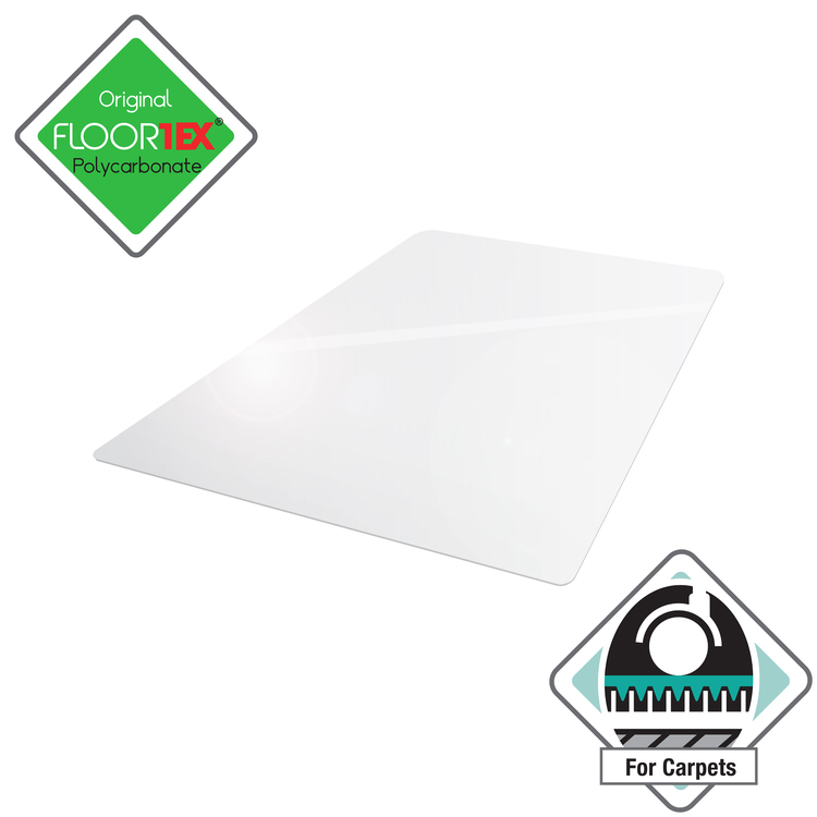 Valuemat Plus Polycarbonate Rectangular Chair Mat for Low Pile Carpets - 48" x 53" image - 1