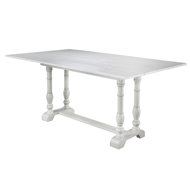 SEI Farmhouse Folding Console to Dining Table - Distressed White - Image 11