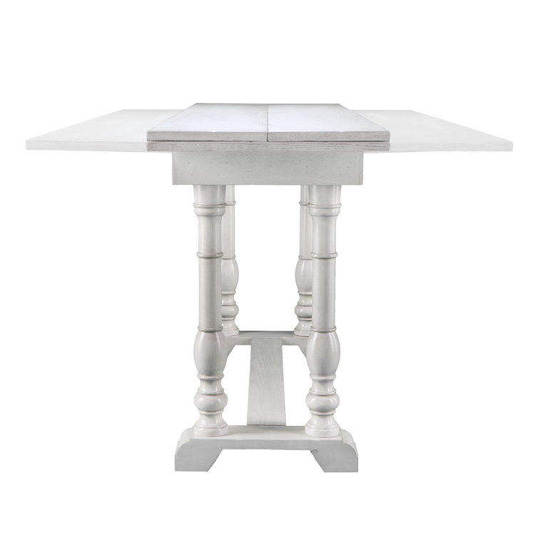 SEI Farmhouse Folding Console to Dining Table - Distressed White - Image 12