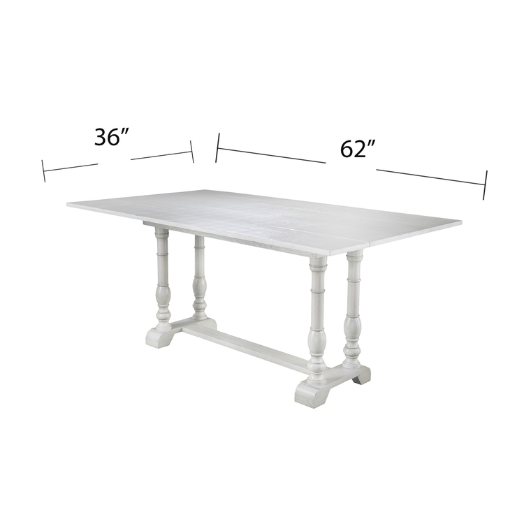 SEI Farmhouse Folding Console to Dining Table - Distressed White - Image 15