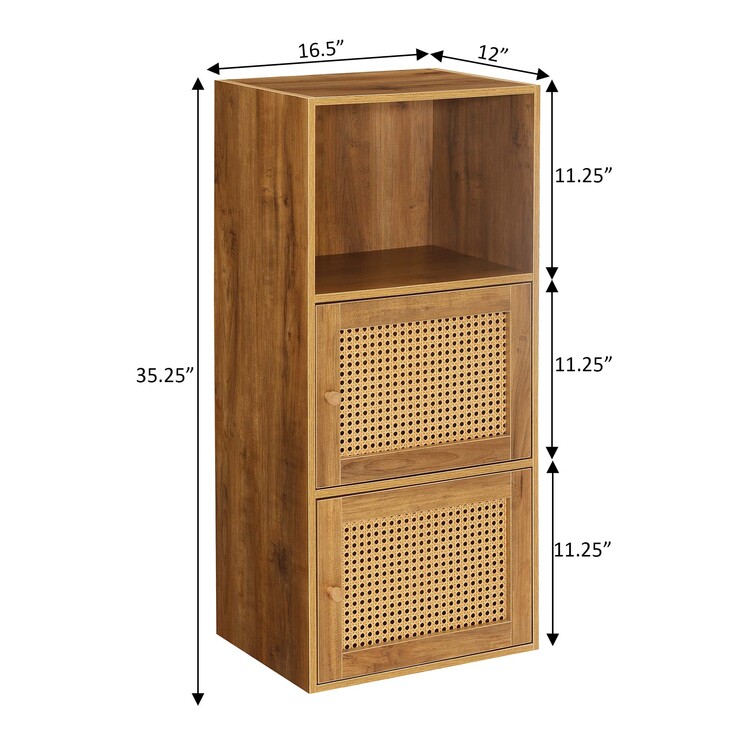 Convenience Concepts Xtra Storage Weave 2 Door Cabinet with Shelf - Image 3