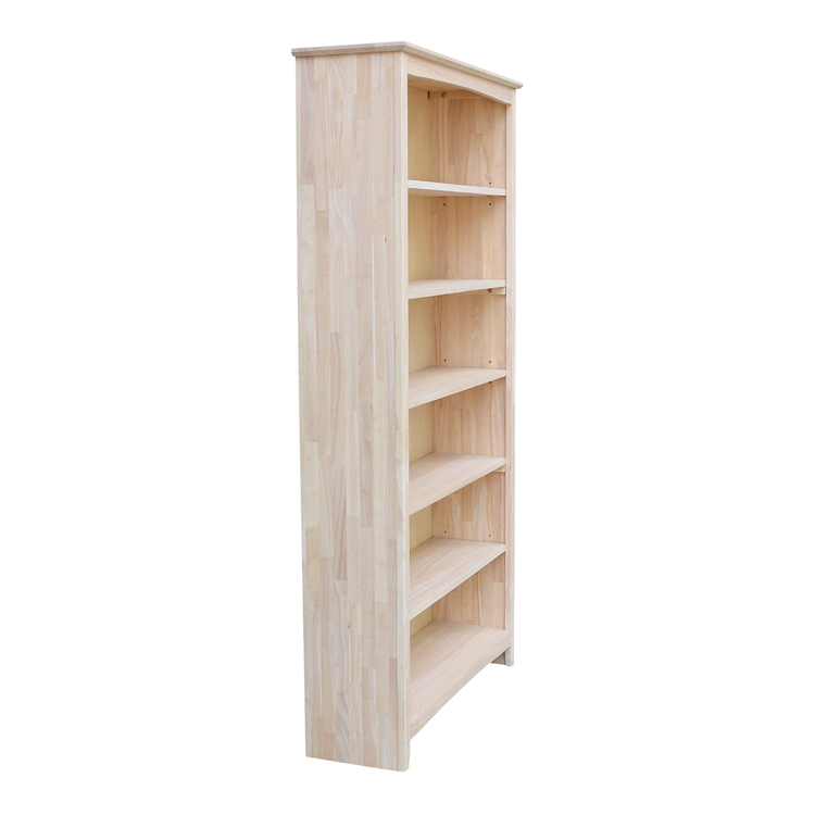 International Concepts 72" Shaker Bookcase - Solid Wood Furniture - Image 8