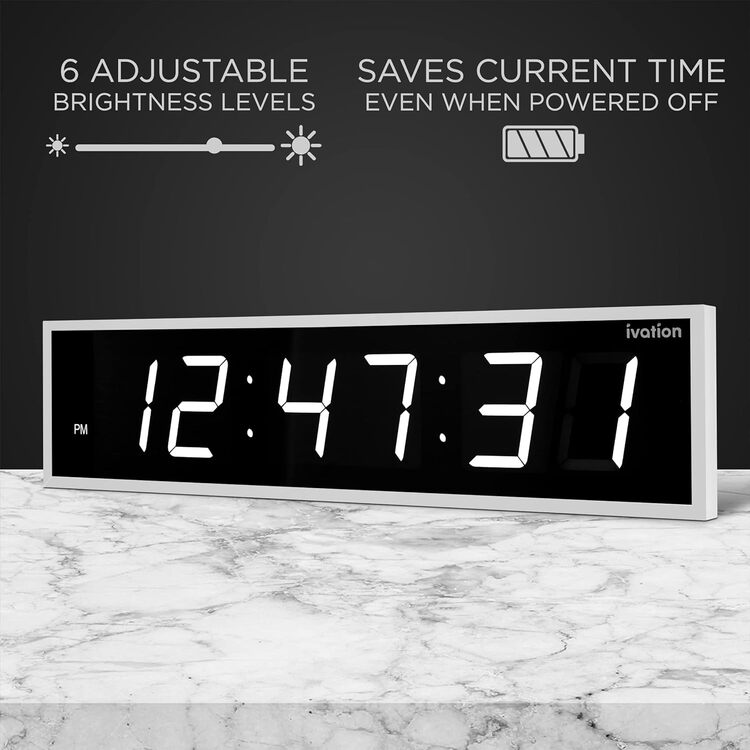 Ivation Digital Wall Clock - Thumbnail 3