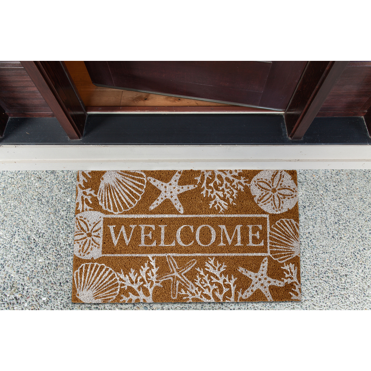 Welcome Coir Doormat 18x30 inches White Rubber Base - Dii - Image 6