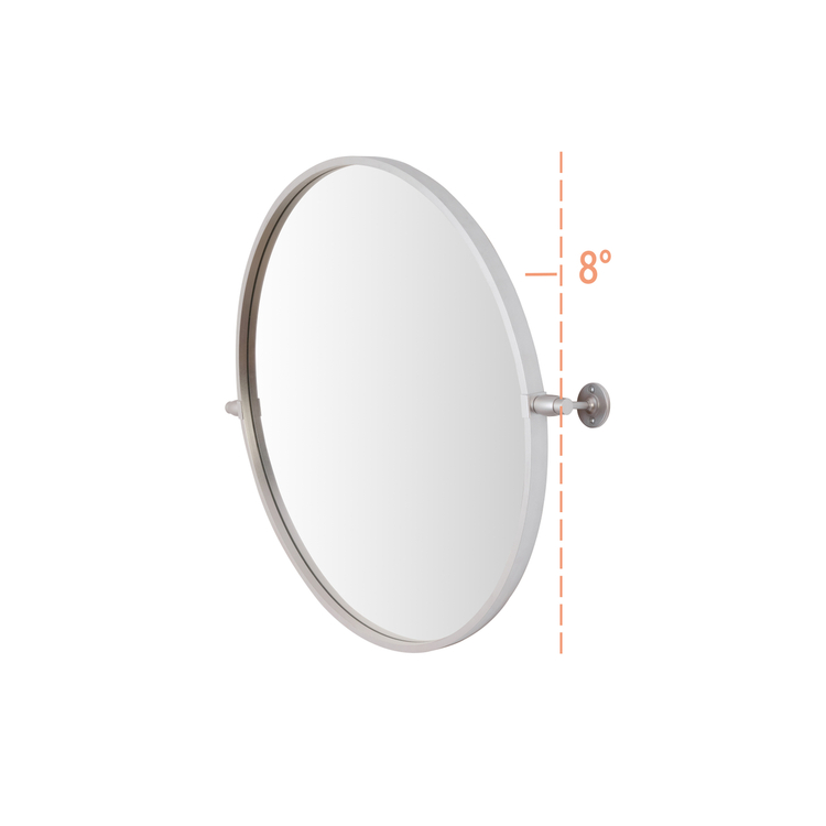 Silver Round Pivot Mirror 24 Inch - Elegant Furniture - OJCommerce.com