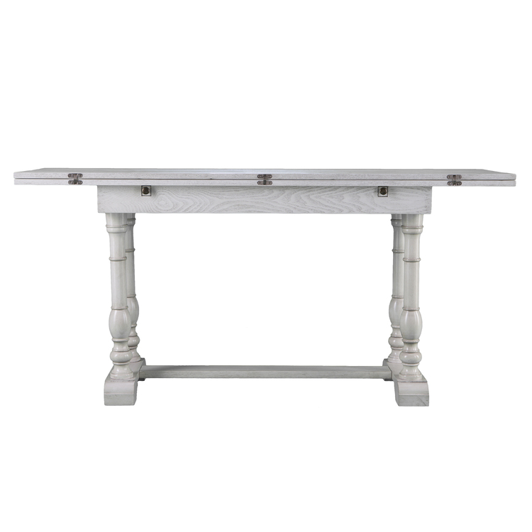 SEI Farmhouse Folding Console to Dining Table - Distressed White - Image 8