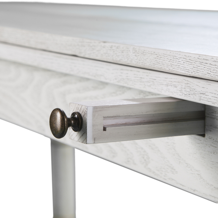 SEI Farmhouse Folding Console to Dining Table - Distressed White - Image 10