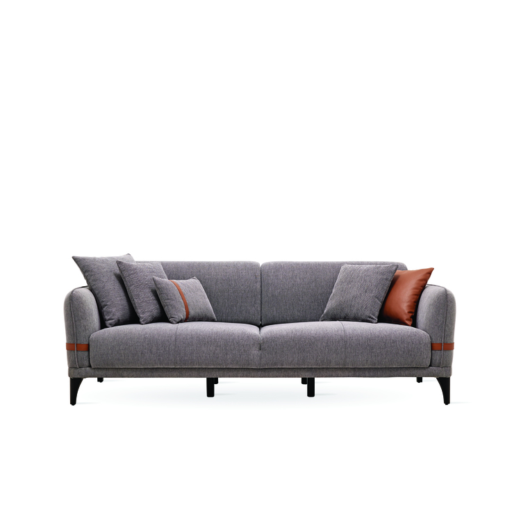 Enza Home Linz 3 Seater Sofa Bed - 2118 - K2 - 22406 Grey - KS:40109 Tobacco - AR:101 image - 1