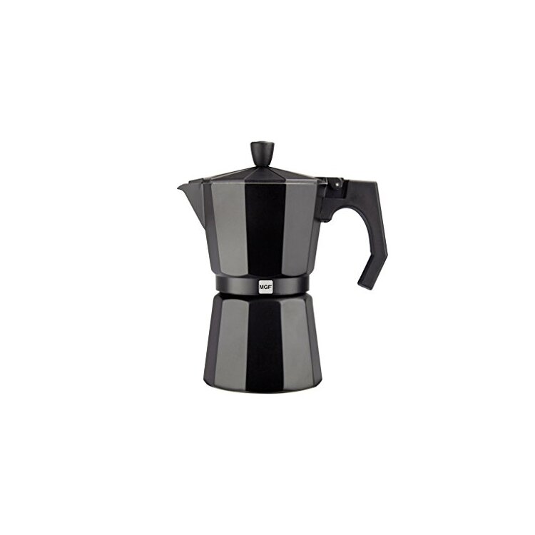 Aluminum Espresso Maker - 3 Stainless Steel Cups & Handle - Magefesa USA image - 1