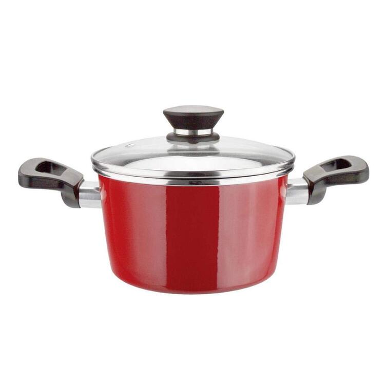 Magefesa Coral red 7 Qt. Porcelain on Steel non-stick Casserole image - 1