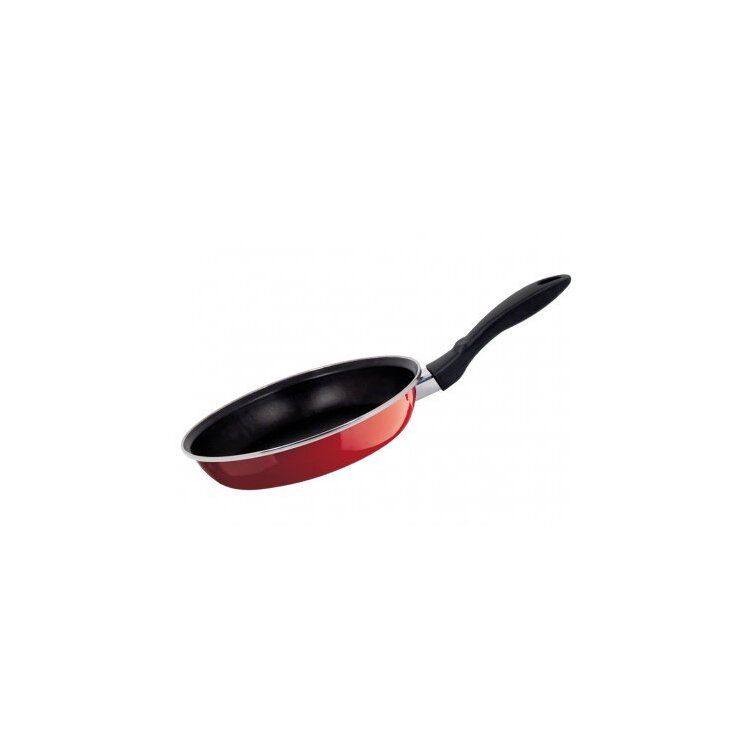 10 - Inch Steel Non - Stick Fry Pan - Coral Red Porcelain Coating - Magefesa USA image - 1